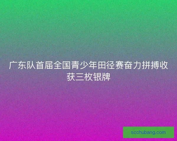 广东队首届全国青少年田径赛奋力拼搏收获三枚银牌